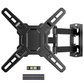 MountFTV Full Motion TV Wall Mount Bracket 360°Rotation for 13-42 inch Flat Curved Screen TVs & Monitors, Max 200x200mm, Holds up to 44 lbs