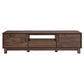 Mid-Century Modern TV Stand for 65″ TVs, Wood TV Console with Reeded 2-Door for Living Room, Brown