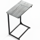 C Shaped Metal Couch End Table Tray Table, Widened Side Table Sofa Table Nightstand for Bedroom, Living Room, 27"(H) x 21.1"(W) x 11.4"(D), Grey