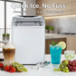 Philergo Ice Maker Countertop, 26lbs/Per Day, 9 Bullet Ice Cubes in 6 Mins, Self-Cleaning Ice Maker with Ice Scoop, Basket,2 Sizes of Bullet Shaped Ice for Home/Office/Kitchen,White