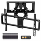 MountFTV Full Motion TV Wall Mount Bracket for 37–90 inch TVs, Max 600x400mm, Holds up to 132lbs