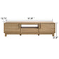 Mid-Century Modern TV Stand for 65″ TVs, Wood TV Console with Reeded 2-Door for Living Room, Nature