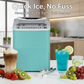 Philergo Ice Maker Countertop, 26lbs/Per Day, 9 Bullet Ice Cubes in 6 Mins, Self-Cleaning Ice Maker with Ice Scoop, Basket,2 Sizes of Bullet Shaped Ice for Home/Office/Kitchen,Green
