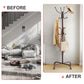 CHITOOMA 14 Hooks Coat Rack Stand Metal Storage Rack Freestanding Hat Clothing Display Stand, Bronze