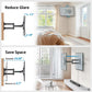 MountFTV Full Motion TV Monitor Wall Mount Bracket Articulating Arms Swivels Tilts Extension Rotation for 13-42 inch Flat Curved TVs Monitors, Max 200x200mm, Holds up to 44lbs