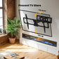 MountFTV Full Motion TV Wall Mount Bracket for 37-75 inch LED LCD OLED Curved TVs Monitors, Dual Articulating Extension Arms Tilt Swivel TV Wall Mount , Max 600x400mm, Holds up to 100lbs