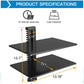 Floating AV Shelf Double Wall Mount Shelf - Holds up to 17.6lbs - DVD DVR Component Shelf - Perfect for Xbox, Projector, Wifi Router, Game Console and Cable Box