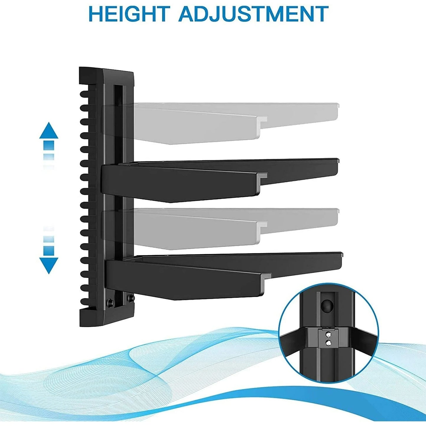 Floating AV Shelf Double Wall Mount Shelf - Holds up to 17.6lbs - DVD DVR Component Shelf - Perfect for Xbox, Projector, Wifi Router, Game Console and Cable Box
