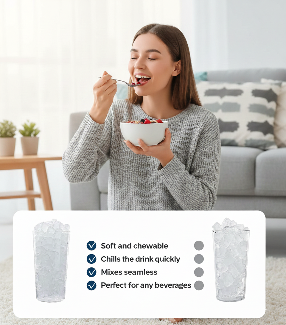 Philergo Nugget Ice Maker Countertop, 35lbs/Per Day, Self-Cleaning Sonic Ice Maker with Ice Scoop and Basket, Portable Chewable Pellet Ice for Home/Party/RV/Camping, Stainless Steels