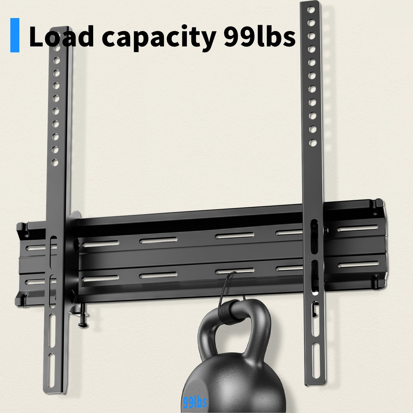 MountFTV Tilting TV Wall Mount for 26-55 inch, TV Wall Bracket Up to 15° Tilting, Max 400X400mm, Hold Up to 99 lbs