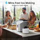 Philergo Nugget Ice Maker Countertop, 35lbs/24H with Self-Cleaning Function Pellet Ice Maker for Home, Kitchen, Office, Stainless Steel