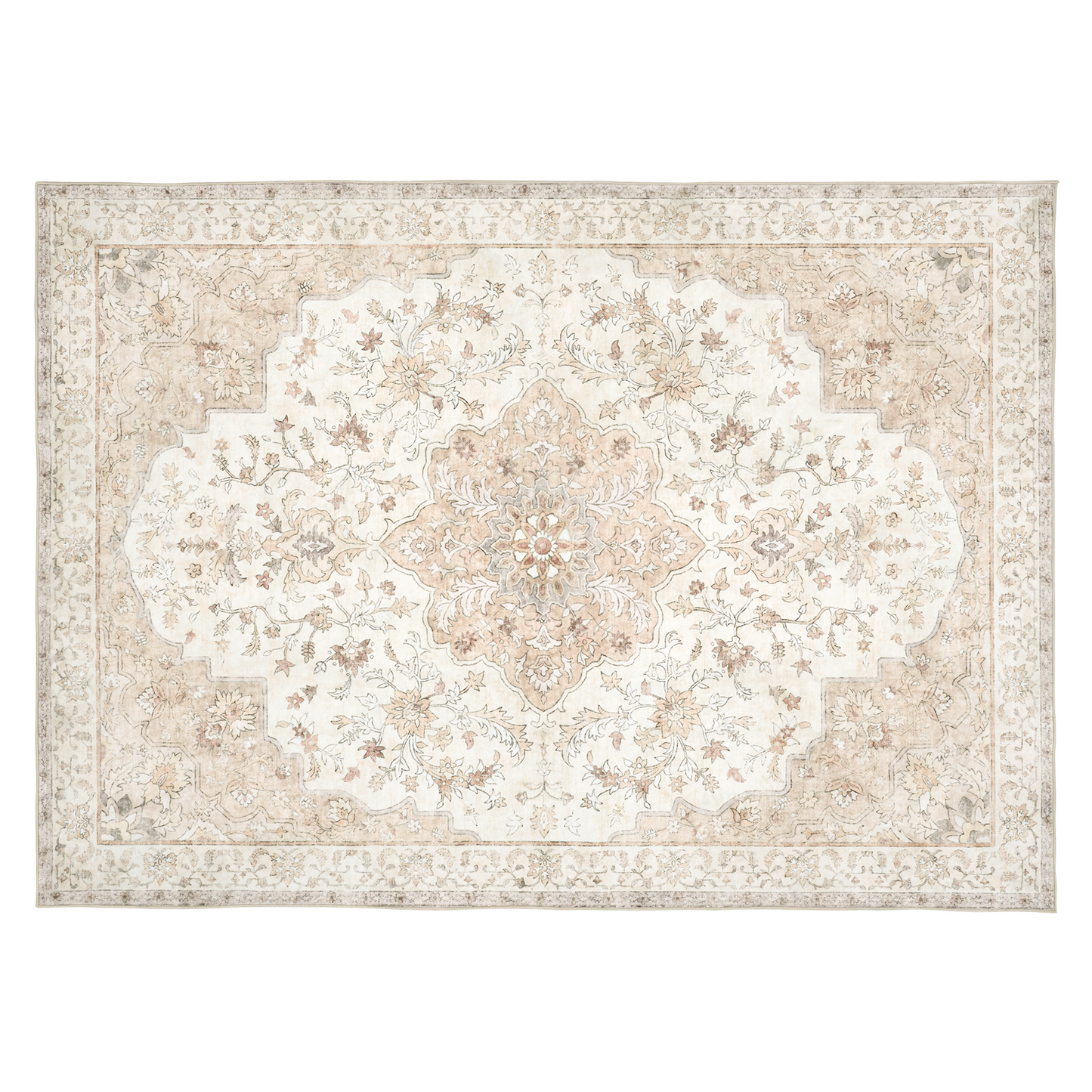 2'x3' Boho Runner Rug for Hallway, Machine Washable Stain Resistant Non-Shed Carpet, Runner Rug with Non-Slip Backing for Kitchen, Entryway, Bedroom, Laundry, Bathroom