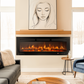 50 inch Wall Mounted Electric Fireplace Indoor Recessed Fireplace Heater with Touch Screen, Timer, Adjustable Flame Color and Speed