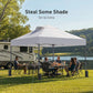 CHITOOMA 10 x 10ft Pop up Canopy Tent, Instant Outdoor Shelter Easy Portable Straight Leg Canopy Tent, White
