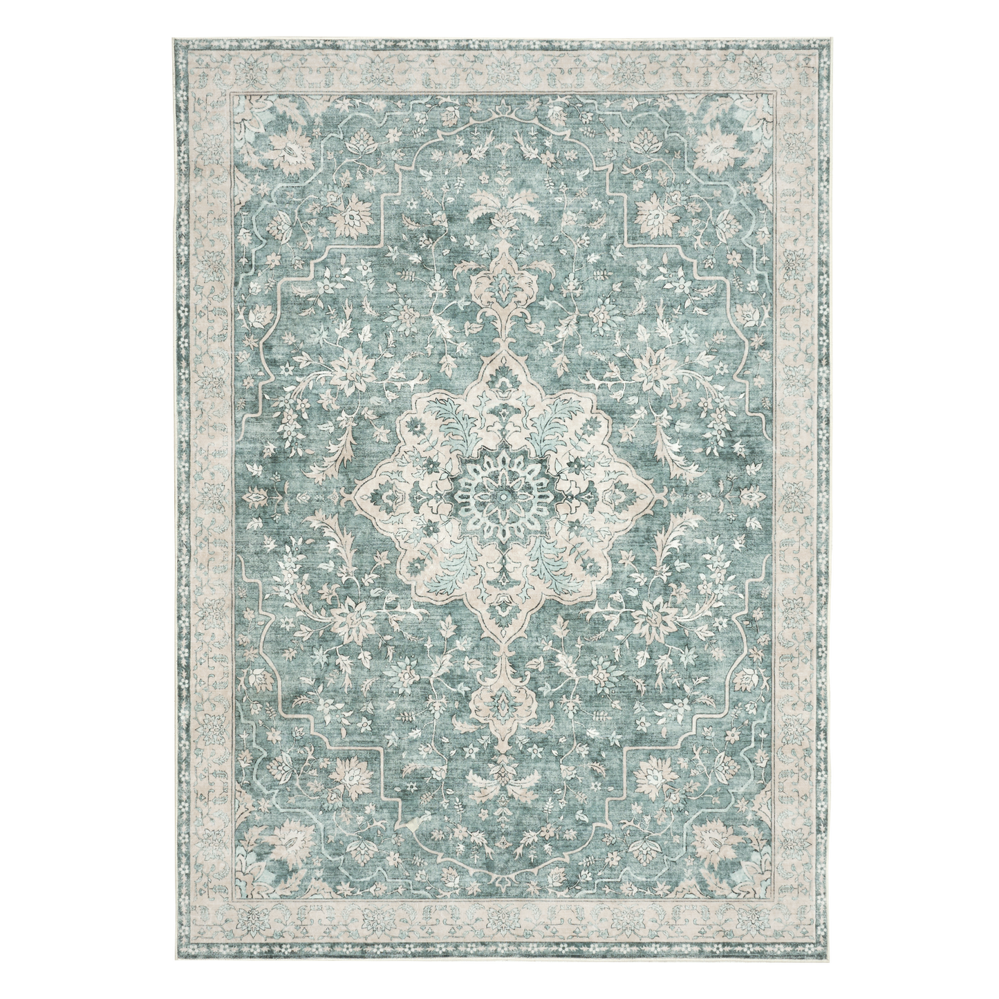 8'x10' Boho Area Rugs for Living Room, Machine Washable Area Rug with Non-Slip Backing, Stain Resistant Non-Shed Carpet for Bedroom, Dining Room, Dorm, Office