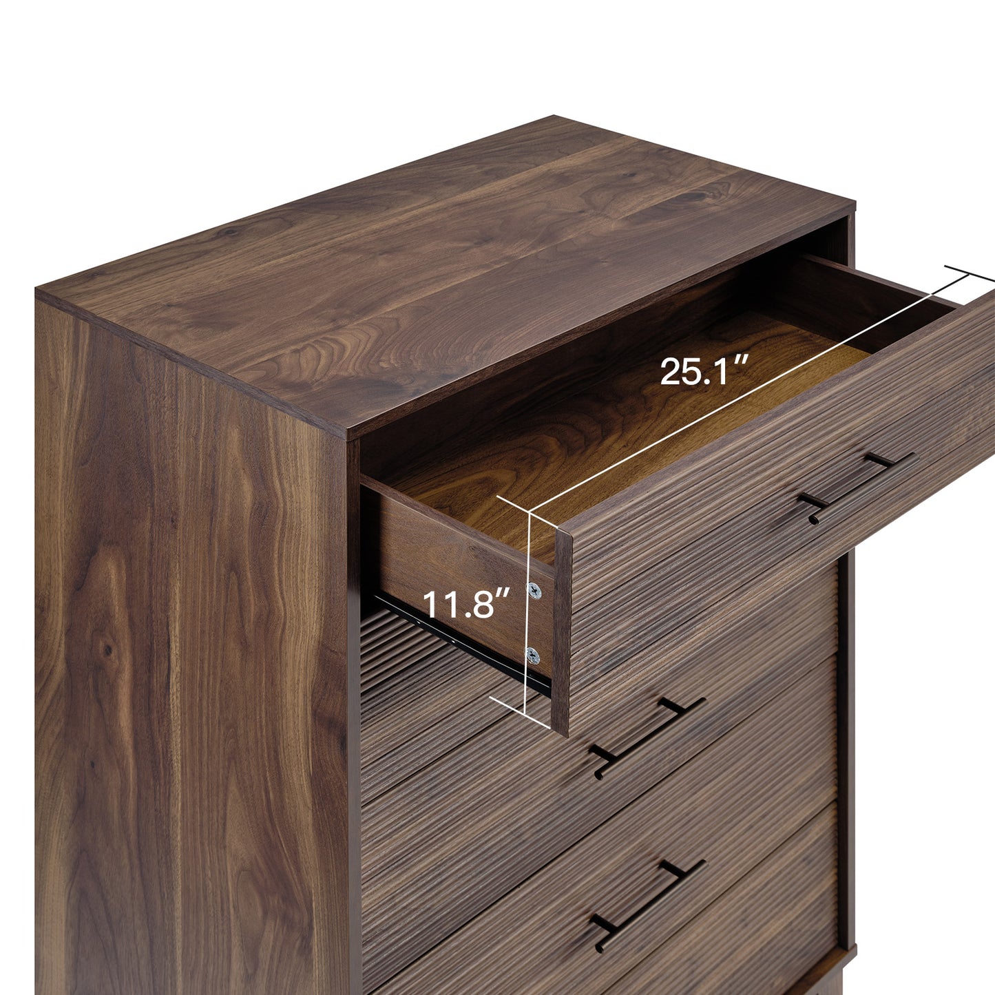 CHITOOMA 5 Drawer Dresser for Bedroom Modern Storage Tower for Closet, Hallway, Entryway, Nursery Room