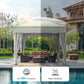 CHITOOMA 13 x 13 ft Outdoor Pop-up Gazebo, Patio Canopy Tent with Mosquito Nettings Vented Top and 169 Square ft of Shade for Garden, Party, Backyard, Green