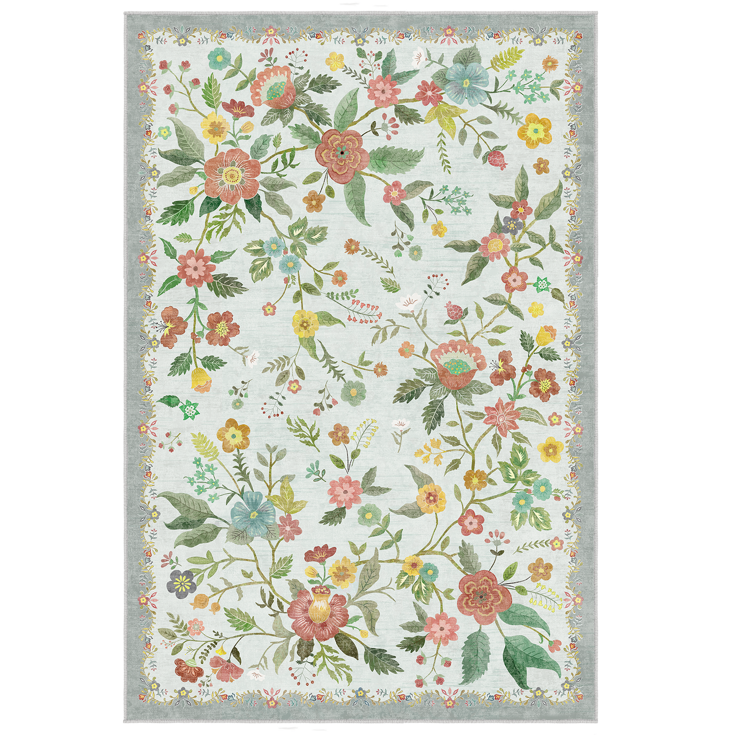 6'x9' Boho Area Rugs for Living Room, Machine Washable Area Rug with Non-Slip Backing, Stain Resistant Non-Shed Carpet for Bedroom, Dining Room, Dorm, Office