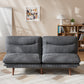 CHITOOMA 75" W Corduroy Convertible Futon Sofa Bed with Adjustable Backrest & Armrests, Comfy Loveseat Folding Sleeper Sofa Couches for Living Rooms Apartment Office, Gray