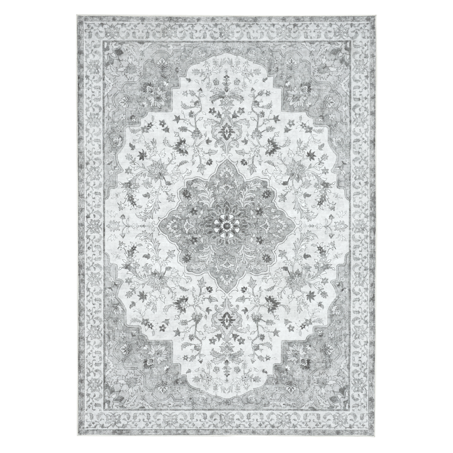 9'x12' Boho Area Rugs for Living Room, Machine Washable Area Rug with Non-Slip Backing, Stain Resistant Non-Shed Carpet for Bedroom, Dining Room, Dorm, Office