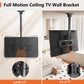 MountFTV Ceiling TV Mount for 26-65 inch TVs,Adjustable Height Full Motion Full Motion TV Mount Bracket, Holds up to 110lbs, Max 400x400mm