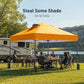 CHITOOMA 10 x 10ft Pop up Canopy Tent, Instant Outdoor Shelter Easy Portable Straight Leg Canopy Tent, Orange