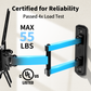 MountFTV Full Motion TV Wall Mount with 360°Rotation for Most 26–50 inch TVs, TV Monitor Wall Mount Bracket holds up to 55lbs, Max 400x400mm