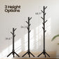 Coat Rack Stand with 3 Height Options and 8 Hooks Wooden Freestanding Coat Rack for Home, Office, Entryway, Hallway - Walmart.com