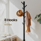 Coat Rack Stand with 3 Height Options and 8 Hooks Wooden Freestanding Coat Rack for Home, Office, Entryway, Hallway - Walmart.com