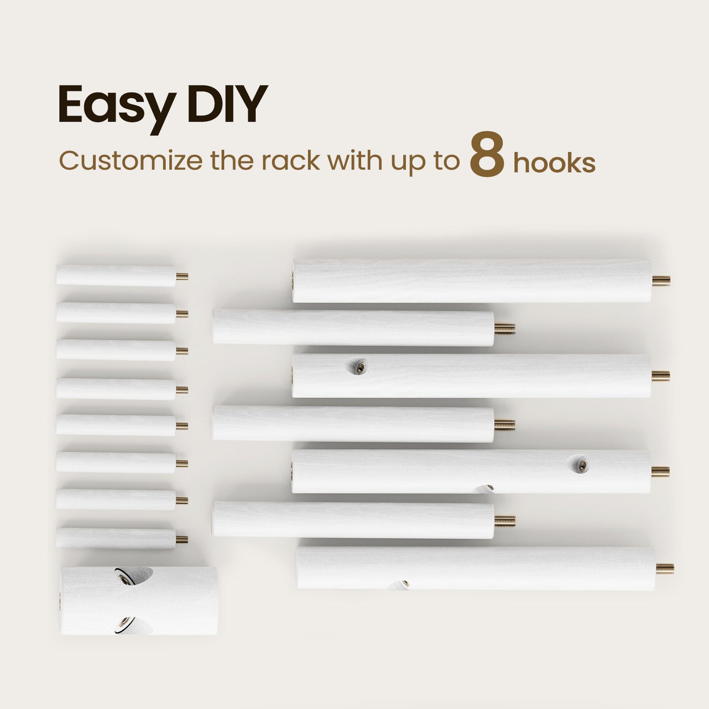Coat Rack Stand with 3 Height Options and 8 Hooks Wooden Freestanding Coat Rack for Home, Office, Entryway, Hallway - Walmart.com