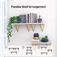 Set of 3 Wall Mounted Wooden Floating Shelves Storage Shelves Display Shelves for Livingroom Bedroom Kitchen Home Decor ,3 Sizes(11in. 14in. and 16in.)