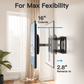 MountFTV Full Motion TV Wall Mount Bracket for 37-90 inch TVs, Max 600x400mm, Holds up to 132lbs