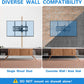 Full Motion TV Wall Mount for Most 23-60 inch LED LCD OLED Flat Curved TVs up to 88lbs, Single Articulating Arm, Adjust Bracket Height, Extension, Max 400x400mm