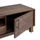 Mid-Century Modern Low Profile Entertainment TV Stand for 65/60/55 inch TV, Farmhouse Entertainment Center with 2 Fluted Door and Storage Living Room, Walnut