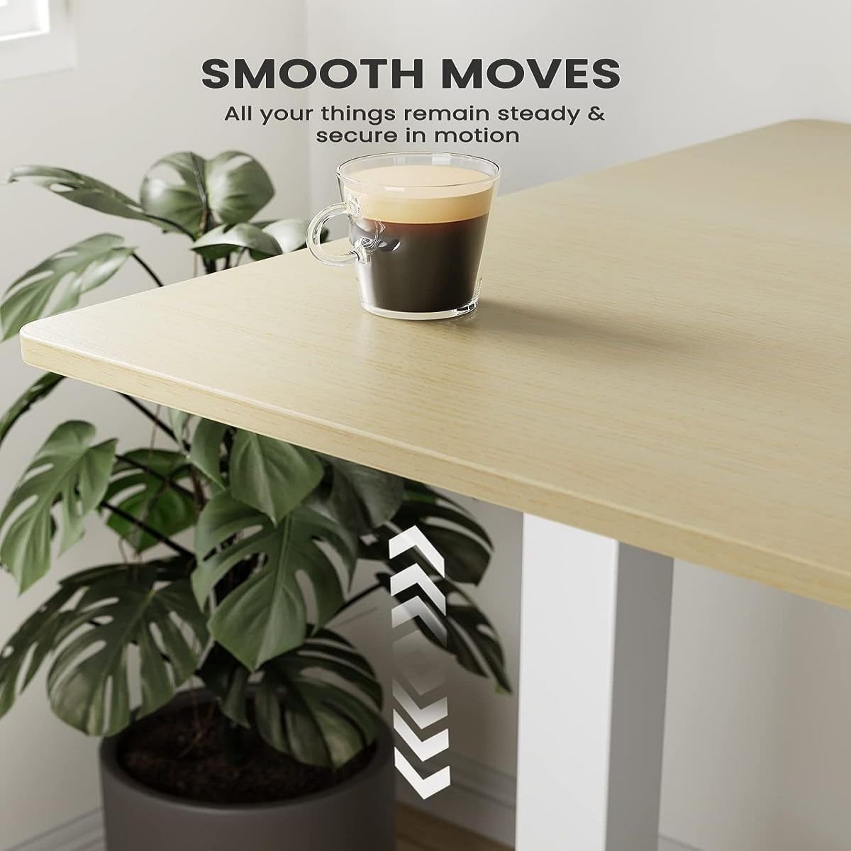 Height Adjustable Electric Standing Desk, 48 x 24 Inches Sit Stand up Desk,Natural