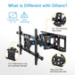 TV Wall Mount Full Motion for Most 37-75 Inch LED LCD OLED Flat Curved Screen, Wall Bracket TV Mount with Articulating Arms Swivel Tilt Leveling Holds up to 132lbs Max 600x400mm