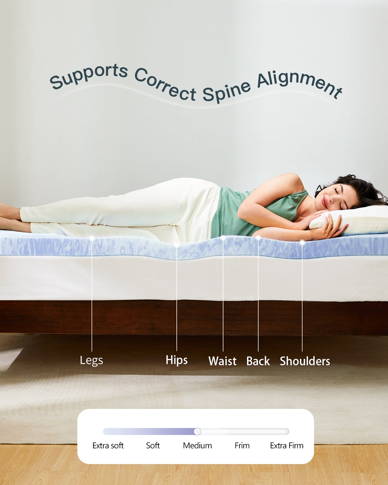 3 Inch Full Memory Foam Mattress Topper, Cooling Gel Infused Mattress Pad, Ventilated Bed Topper Full Size, CertiPUR-US Certified