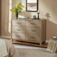 CHITOOMA 6 Drawer Dresser for Bedroom Modern Storage Tower for Closet, Hallway, Entryway, Nursery Room