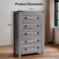 CHITOOMA 5 Drawer Dresser for Bedroom Modern Storage Tower for Closet, Hallway, Entryway, Nursery Room