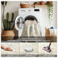 8'x10' Machine-washable Area Rugs for Living Room, Boho Area Rugs with Non-Slip Backing, Stain Resistant Non-Shed Carpet for Bedroom, Dining Room, Dorm, Office