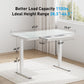 Kyspho 48'' x 24'' Glass Electric Standing Desk with Drawer, Height Adjustable Desk with One-Piece Tabletop & USB Charging Ports, Sit Stand Desk with Storage for Home & Office