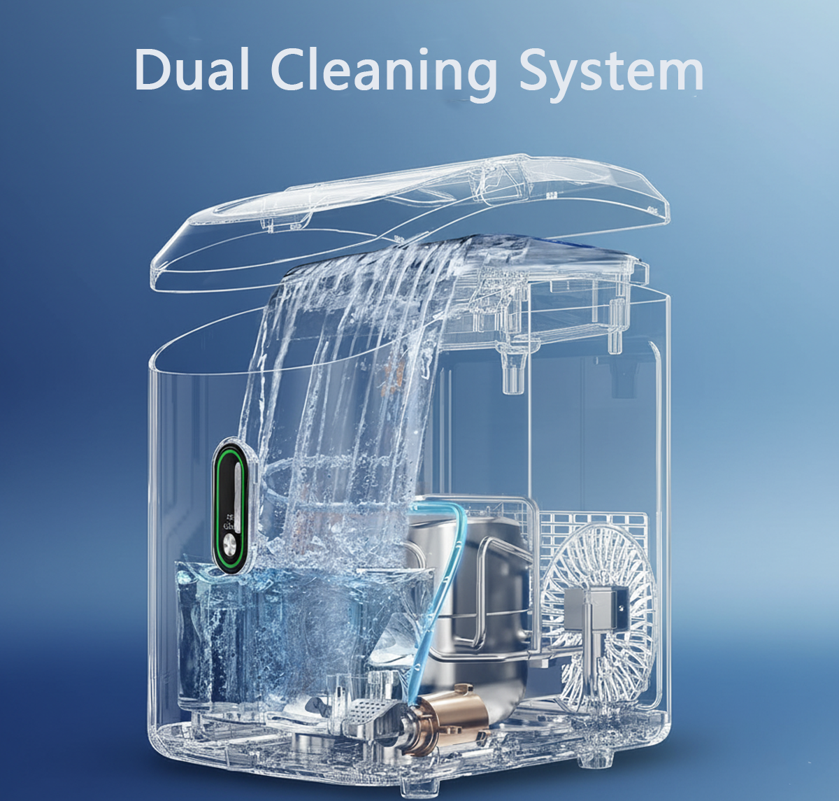 Philergo Nugget Ice Maker Countertop, 35lbs/Per Day, Self-Cleaning Sonic Ice Maker with Ice Scoop and Basket, Portable Chewable Pellet Ice for Home/Party/RV/Camping, Stainless Steels