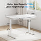 Kyspho 48'' x 24'' Electric Standing Desk with Drawer, Whole Piece Tabletop Height Adjustable Desk with USB Charging Ports, Sit Stand Desk with Storage for Home & Office White