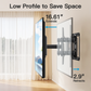 MountFTV Full Motion TV Wall Mount Bracket with Tool-Free Tilt for 37-90 inch TVs, Max 600x400mm, Holds up to 132 lbs