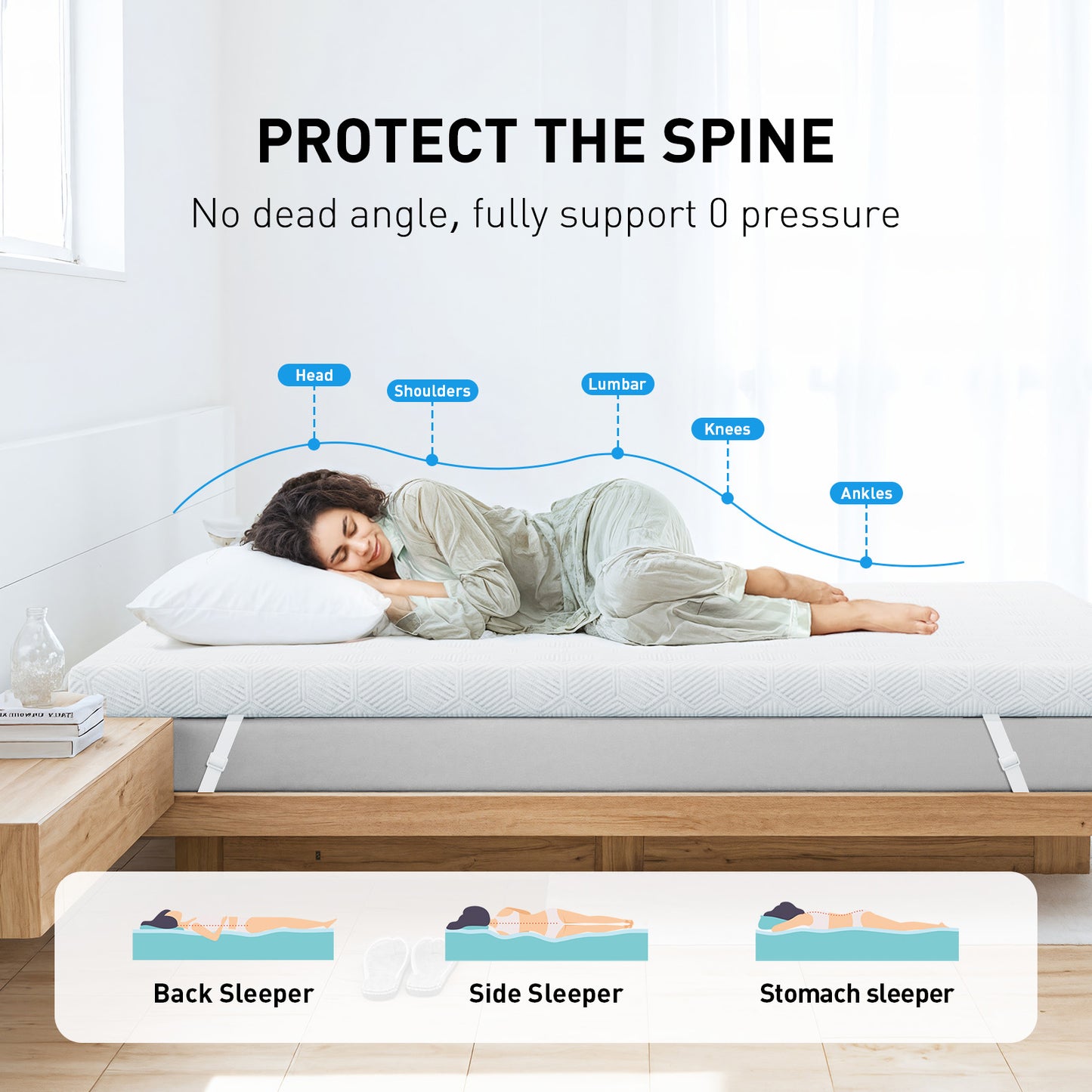 3 Inch Gel Cooling Memory Foam Mattress Topper with Removable & Washable Cover, CertiPUR-US Certified, Twin XL