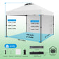 CHITOOMA 10 x 10ft Pop up Canopy Tent, Instant Outdoor Shelter Easy Portable Straight Leg Canopy Tent with Pockets Sidewall, White