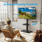 MountFTV TV Stand Rolling, TV Cart Floor Stand Height Adjustable for 30-75 inch Curved TVs Monitors, Display Trolley Loading, Hold Up to 110 lbs