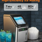 Philergo Nugget Ice Makers Countertop, 44lbs/24H with Self-Cleaning Function and Timer, Ice Maker Machine with Basket/Scoop for Home/Kitchen/Office, Stainless Steel