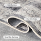 9'x12' Washable Area Rug with Non-Slip Backing for Living Room, Bedroom, Dining Room, Dorm, Office