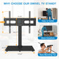 Desktop Swivel TV Stand Mount for 37-75" TVs with Height Adjustable Max 600x400mm